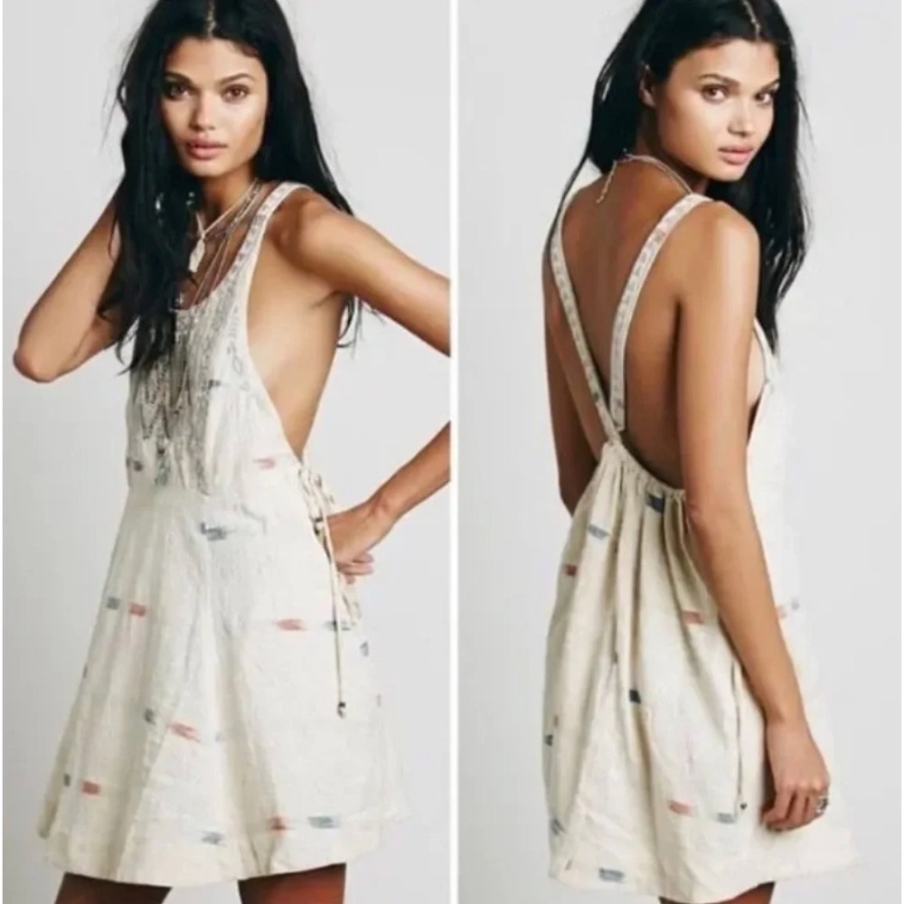 Free People Womens Sz Sm Tea Combo 100% Cotton Jumper Dress OB396810 2016 $168